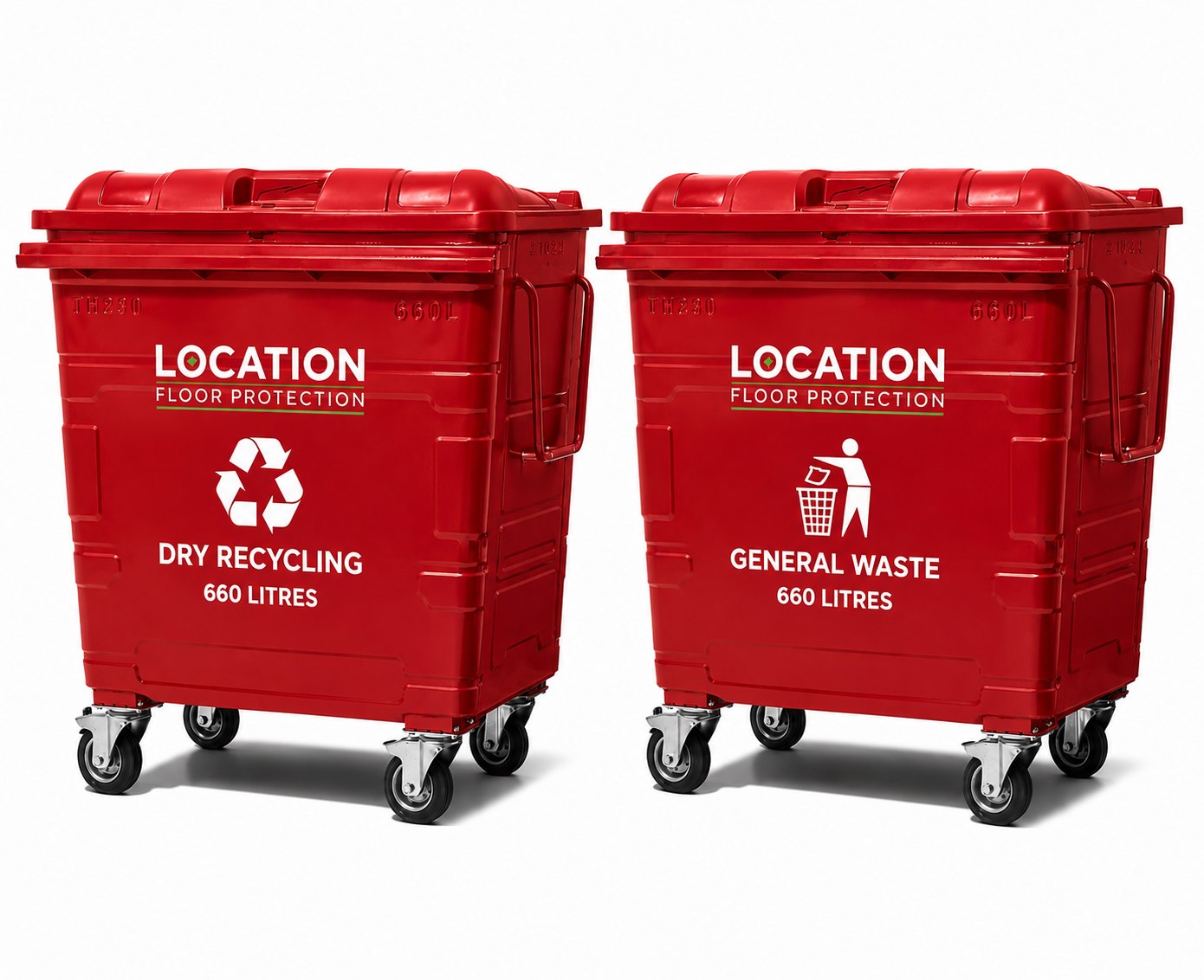 660L wheelie bin for film and TV production waste