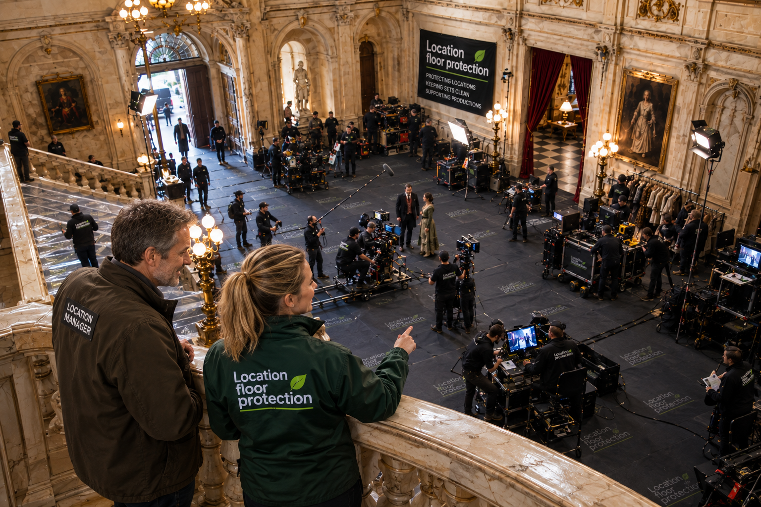 Protection that respects both the location and the schedule — Location Floor Protection for UK film and TV productions